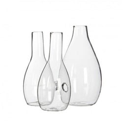 Actie Glas Vaas 3 in 1 set combivaas Glas vaasjes doos