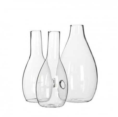 Actie Glas Vaas 3 in 1 set combivaas Glas vaasjes doos