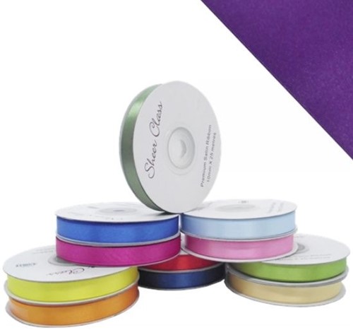 -Lint Antenne dubbelsatijn 10mm rol 25m Purple Lint Antennelintje