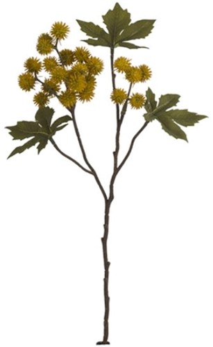RICINUS (CASTOR OIL) SPRAY DRY COLOUR MOSTERD/ OKERGEEL 43cm / st Zijdebloem