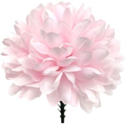 Chrysant Pick dia 7cm PREMIUM CHRYSANTHEMUM BALL PICK BABY PINK / stuk bloemen op steker voor oa corsage