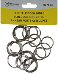 Sleutelring Sleutelhangers 20 stuks metaal Sleutelhangers 20 stuks m