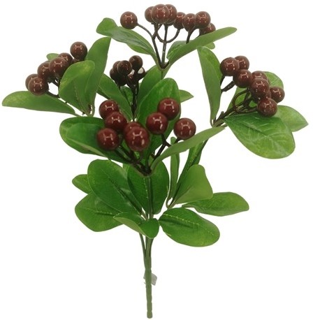 BERRY BUSH BURGUNDY 32cm Bordeaux bessen Kunst Bessentak Berry bush  