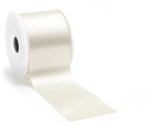  Lint WIDE Satin Satijn Oud Creme 70 mm /rol 25 m ook geschikt om te bedrukken met onze lintprinter