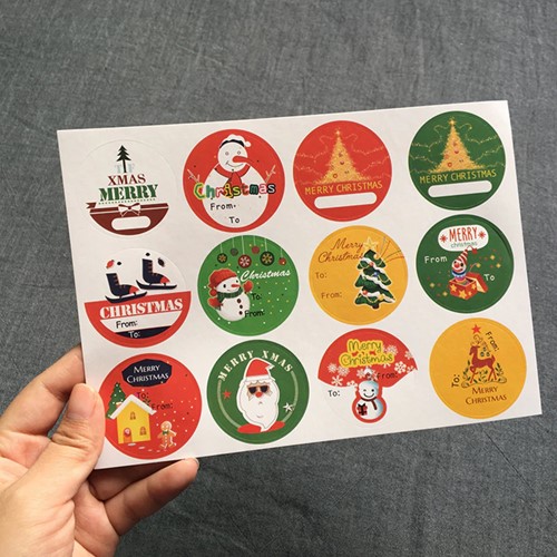 120 Stickers Labels Kerstetiketten Kerst sluitsticker