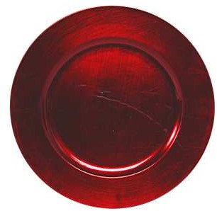Onderbord Rood 20 cm. rond bloemschikken en decoratie