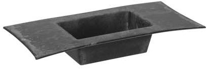 Onderbord Loodlook rechthoek 30*15*5 cm.   Onderbord Basic Grey 