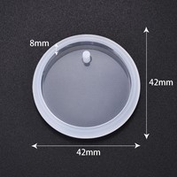 Siliconenmal ROND voor sieraden of sleutelhanger / st voor Epoxy Resin