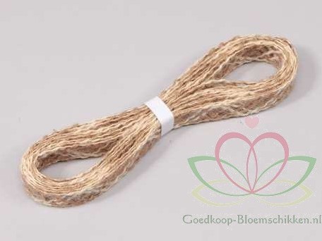 Jute lint band naturel 350cm. gemel donkerder Juteband