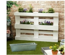 Bloembak Kweekbak voor pallets Zink 38x13x9cm / stuk Plantenbak ook om kruiden of groente te kweken