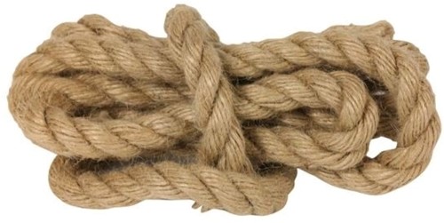 Jute Naturel Xtra DIK TOUW voor toef kleinverp 20mm x 200cm Jute touw 2cm dik
