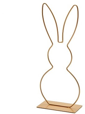 Actie Metalen frame Haas Rabbit Staand oor op voet 50 cm Goud Van 16,99 voor maar E 9.99 OP=OP