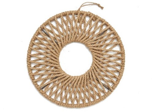 Metalen ring met Touw Rope wreath 48 cm Basis voor bv droogbloemen