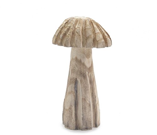 Houten Paddenstoel 'Fungi' Ø17x30cm voor bloemschikken en decoratie Paulownia tomentosa