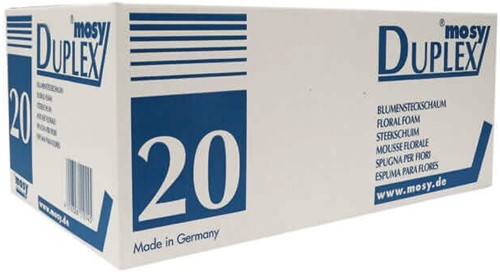 Duplex Steekschuim 20 grote blokken / doos 20 23 x 11 x 8 cm Speciaal voor dennentakken, kerstgroen
