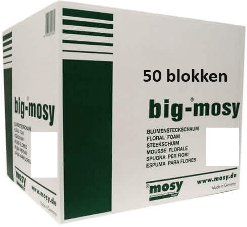 Aanbieding Steekschuim  BIG MOSY 50 grote blokken / doos 50 23 x 11 x 8 cm  Supergrote doos