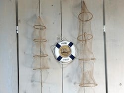 Fuik klein voor decoratie 60cm Vissersfuik 4 ringen