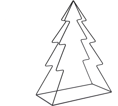 Metalen frame kerstboom 3D    35x18x46cm voor bloemschikken en decoratie, workshop