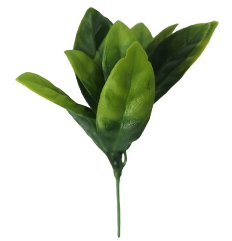Bladpick 2 tone 15cm PLASTIC LEAF PICK TWO TONE GREEN /10 stuks corsage vuller