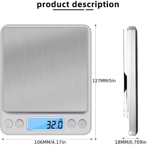 Weegschaal Microweegscchaal voor bv Epoxy 500g 0.01g precisieweegschaal keuken, post,voedsel -2