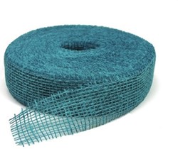 Jute band Juteband Jutte Turquoise Azuur rol 40m 5 cm. br Jute band  Petrol