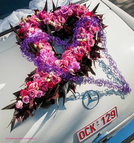 Hart 85 cm. Swing met zuignappen oase voor verse bloemen Groot hart met