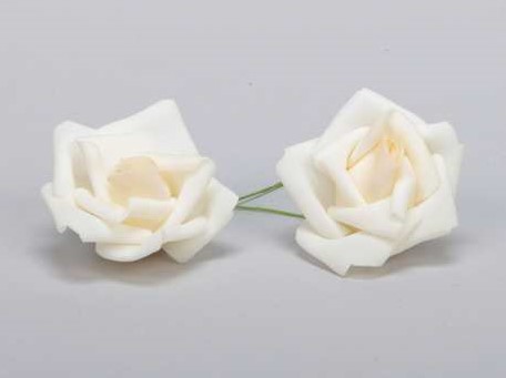 Actie foam rose Zalm 5cm. 12pc zak foam zalm 5 cm.
