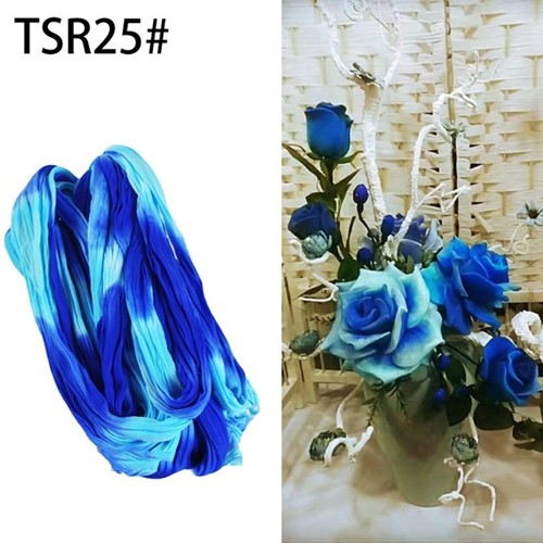 Nylon Blauw, wit turquoise Multi-tone voor het maken van bloemen Nylon
