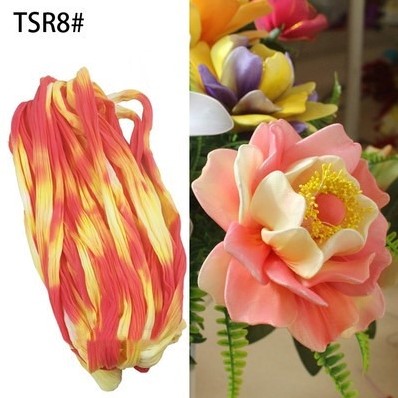 Nylon Coral, zalm, oranje, geel  Multi-tone voor het maken van bloemen Nylon