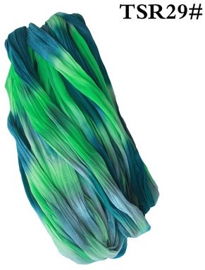 Nylon Groen, geel, blauw  Multi-tone voor het maken van bloemen Nylon