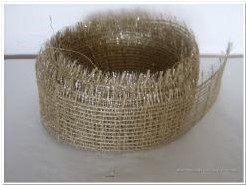 Juteband metalic zilver of goudkleurig 5 meter - goud Juteband metalic zilver o
