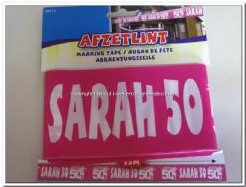 Afzetlint Sara Roze 50 15 meter Afzetlint Sara
