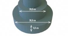 Steekschuim taart oase voor verse bloemen 20cm 20 x 8 cm. Per doos