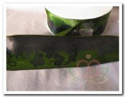 Lint Two Tone Hedera-ranken Groen tint / meter Lint Two Tone H