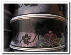 Lint Two Tone Hedera-ranken Grijstint / meter Lint Two Tone H