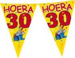 Vlaggenlijn Hoera 30 Jaar 6 m Vlaggenlijn Hoe