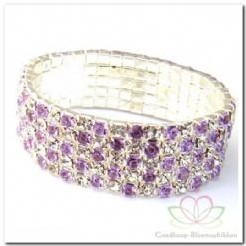 Polsarmband 5 rijen purple/ zilver Polsarmband 5 r