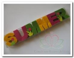 Doosje Viltletters SUMMER 4 delig Doosje Viltlett