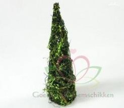 Kegel van takken en Groen 10X40cm. Kerstboom Kerstboom