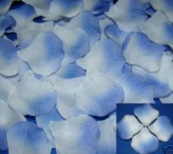 Blad zijde blaadjes lichtlilablauw-wit rozenblaadje Blad zijde blaadjes licht