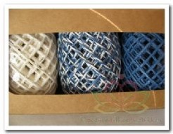 Touw Koord 3rol 15meter Blauw-Wit Touw Koord 3rol