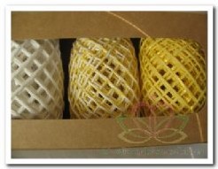 Touw Koord 3rol 15meter Geel-Wit Touw Koord 3rol