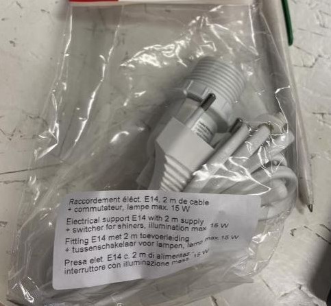 Fitting E 14  met 2m kabel en schakelaar Lampen 