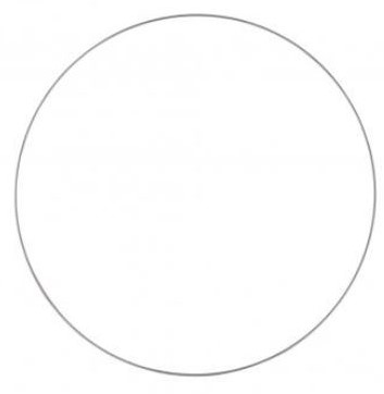 Metalen ring 60 cm zilver gelakt Grote ring