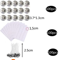 100 ronde Aluminiumcupjes voor Waxinelichtjes cupjes