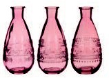 Gekleurde glazen flesjes Rome Softroze / stuk Rome bottle Ø7,5 h.15,8 cm