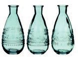 Gekleurde glazen flesjes Rome Oker / stuk Rome bottle Ø7,5 h.15,8 cm