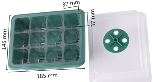 Seed Starter box [zonder licht] 12 cellen / st Vensterbankkasjes met verstelbare ventilatie-2