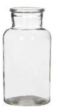 Glas vaas Fles Glas voor schelpen of bloemen Ø10 h.20 cm excl decoraties