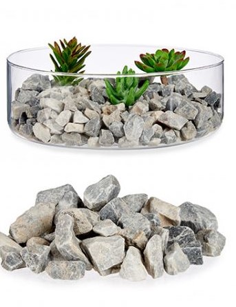 Natuursteentjes 1.5 kg 5-30mm Lichtgrijs Emmer steentjes